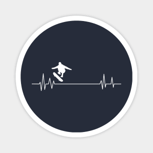 skateboard heartbeat lover,skater heartbeat Magnet